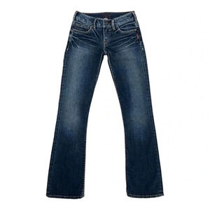 SILVER Toni Western Glove Works Bootcut Jeans Blue Wash Denim Size 24/31 NEW